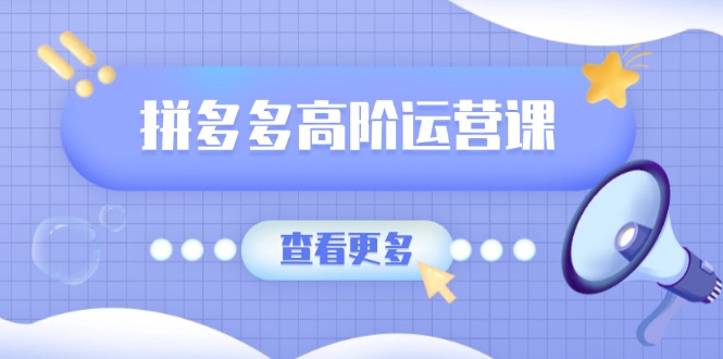 拼多多高阶运营课：极致群爆款玩法，轻付费无尽复制，打造单品爆款之路耀梦项目-副业赚钱-互联网创业-资源整合耀梦网赚