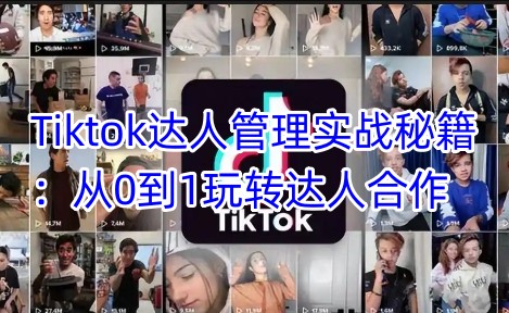 Tiktok达人管理实战秘籍：从0到1玩转达人合作耀梦项目-副业赚钱-互联网创业-资源整合耀梦网赚
