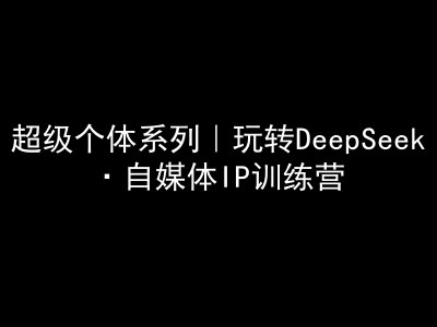 超级个体系列，玩转DeepSeek·自媒体IP训练营，deepseek教程耀梦项目-副业赚钱-互联网创业-资源整合耀梦网赚
