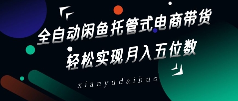 全自动闲鱼托管式电商带货，轻松实现月入五位数耀梦项目-副业赚钱-互联网创业-资源整合耀梦网赚
