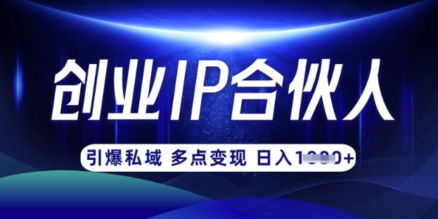 云帆·创业ip合伙人打造3.0，从0到1教你做网创，实现月入过W耀梦项目-副业赚钱-互联网创业-资源整合耀梦网赚