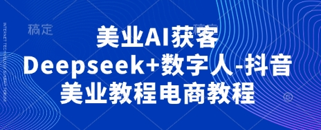 美业AI获客Deepseek+数字人-抖音美业教程电商教程耀梦项目-副业赚钱-互联网创业-资源整合耀梦网赚