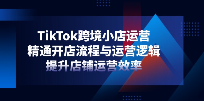 TikTok跨境小店运营，精通开店流程与运营逻辑，提升店铺运营效率耀梦项目-副业赚钱-互联网创业-资源整合耀梦网赚